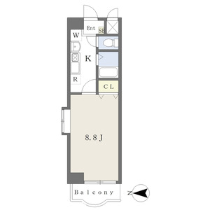 1K 間取り図
