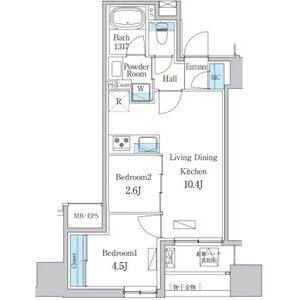 2LDK 間取り図