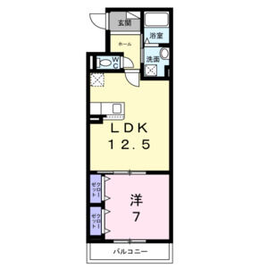 1LDK 間取り図