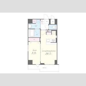 1LDK 間取り図