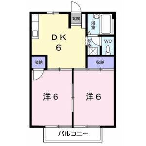 2DK 間取り図