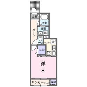 1K 間取り図