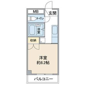 1K 間取り図