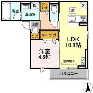 1LDK 間取り図