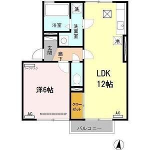 1LDK 間取り図