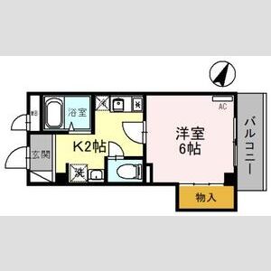 1K 間取り図