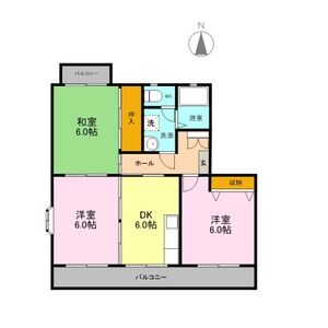 3DK 間取り図