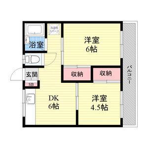 2DK 間取り図