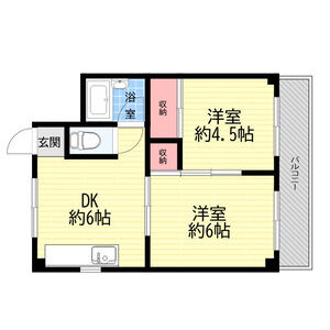 2DK 間取り図