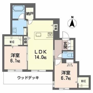 2LDK 間取り図