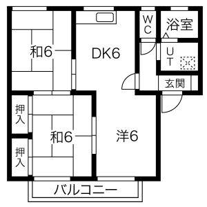 3DK 間取り図
