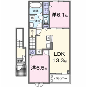 2LDK 間取り図