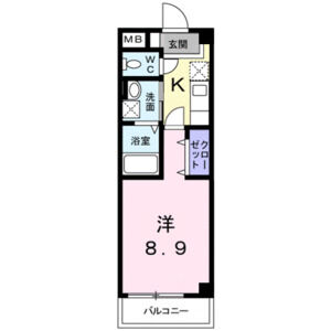 1K 間取り図