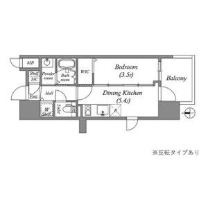 1DK 間取り図
