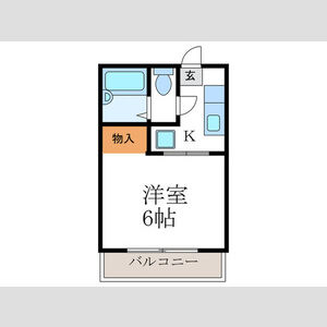 1K 間取り図