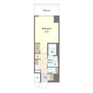 1K 間取り図