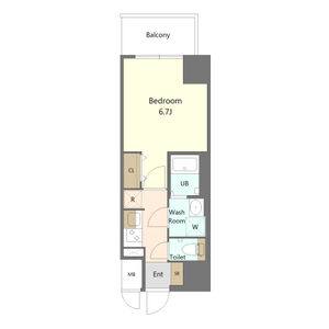 1K 間取り図