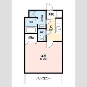 1K 間取り図