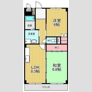 2LDK 間取り図