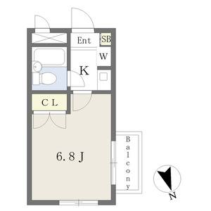1K 間取り図
