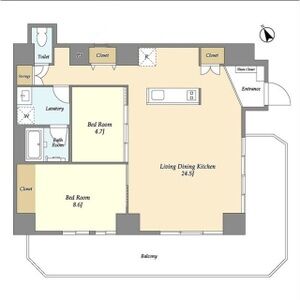 2LDK 間取り図