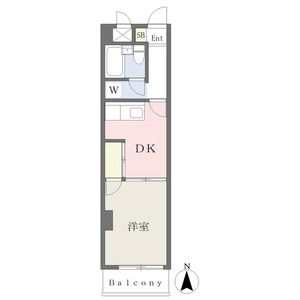 1DK 間取り図