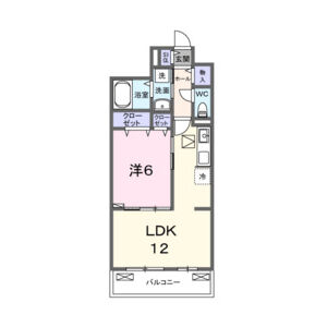 1LDK 間取り図