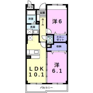 2LDK 間取り図