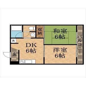 2DK 間取り図