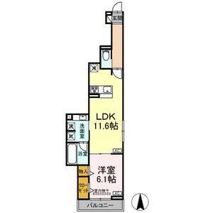 1LDK 間取り図