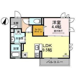 1LDK 間取り図