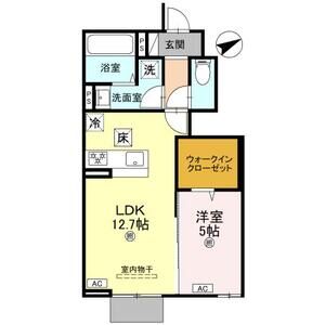 1LDK 間取り図
