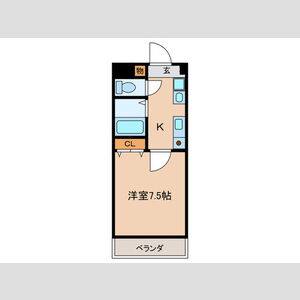 1K 間取り図