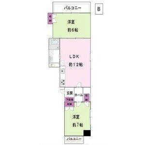 2LDK 間取り図