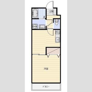 1DK 間取り図