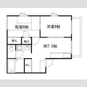 2DK 間取り図