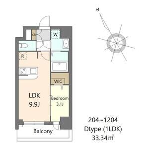 1LDK 間取り図