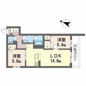 2LDK 間取り図
