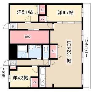 3LDK 間取り図