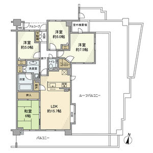 4LDK 間取り図