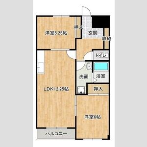 2LDK 間取り図
