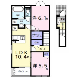 2LDK 間取り図
