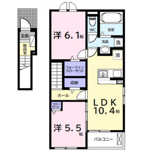 2LDK 間取り図