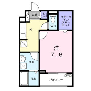 1K 間取り図