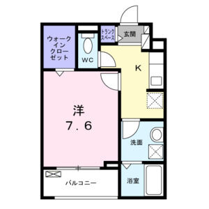 1K 間取り図