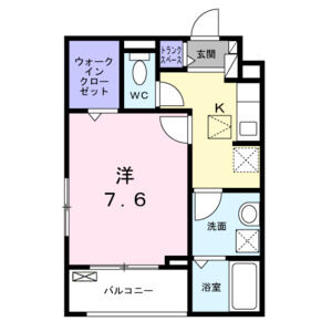 1K 間取り図