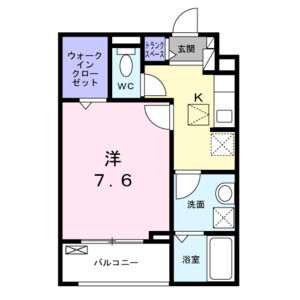 1K 間取り図