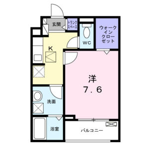 1K 間取り図