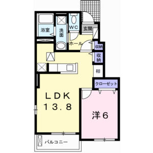 1LDK 間取り図
