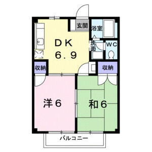 2DK 間取り図